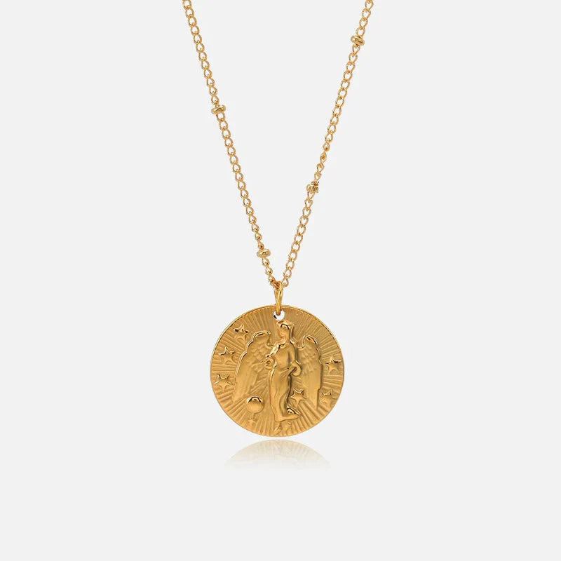 Necklace with Zodiac Sign Constellation Pendant