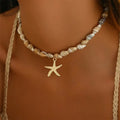 Necklace with Starfish Shell Pendant