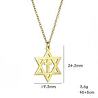 Necklace with cross pendant and Star of David, orthodox Jewish symbols