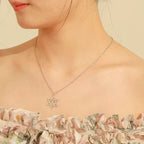 Necklace with cross pendant and Star of David, orthodox Jewish symbols, silver