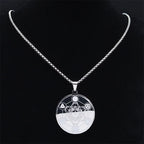 Necklace with Metatron Cube Pendant for Men or Women silver