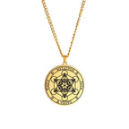 Necklace with Gold Metatron Cube Pendant