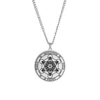 Necklace with Silver Metatron Cube Pendant
