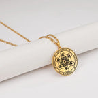 Necklace with Gold Metatron Cube Pendant