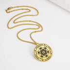 Necklace with Gold Metatron Cube Pendant