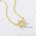 Necklace with a rhinestone Star of David pendant, Jewish symbol