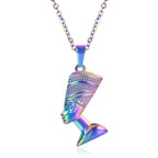 Necklace with Nefertiti Pendant antique silver