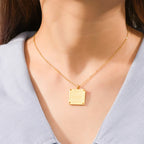 Necklace with Jewish prayer pendant in Hebrew letters Ana b'Koach gold