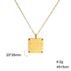 Necklace with Jewish prayer pendant in Hebrew letters Ana b'Koach