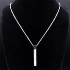Necklace with Mezuzah protection pendant and Hebrew letters, Jewish, silver