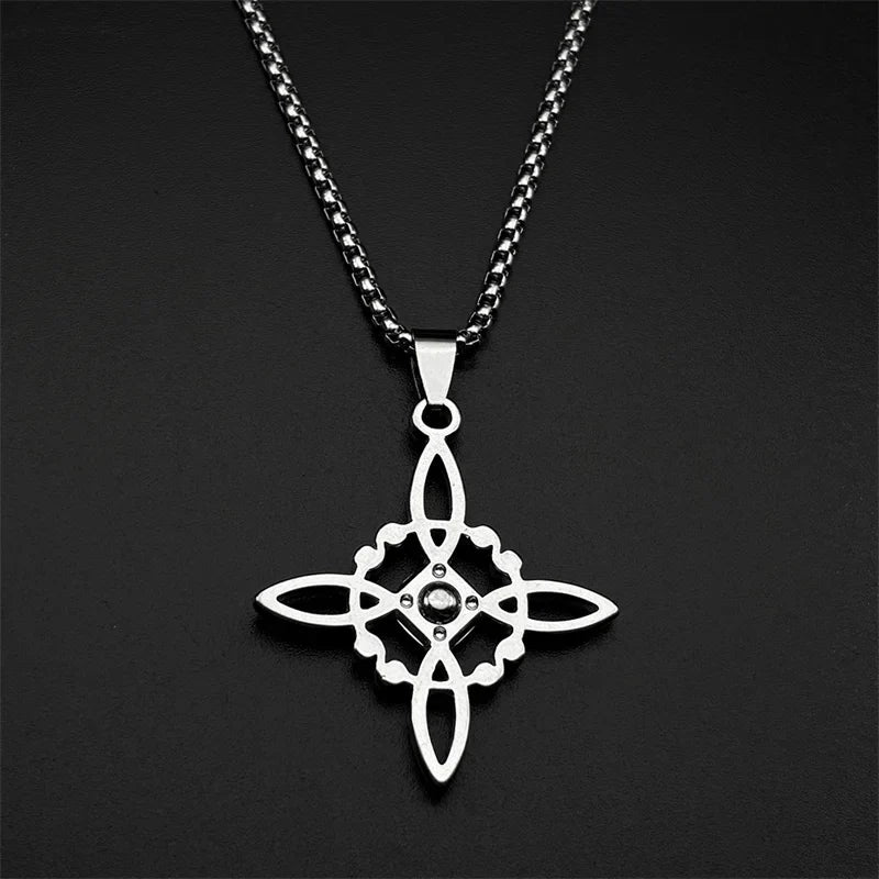Necklace with Witch's Knot Protective Pendant