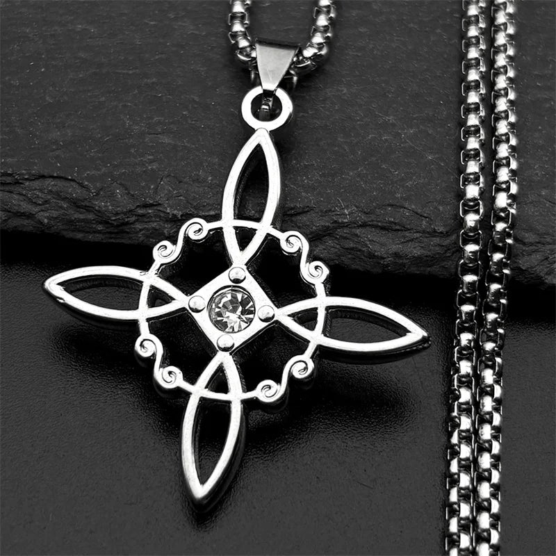 Necklace with Witch's Knot Protective Pendant