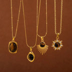 Necklace with Tiger Eye Protection Pendant for Women D