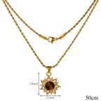 Necklace with Tiger Eye Protection Pendant for Women D