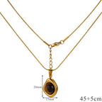 Necklace with Tiger Eye Protection Pendant for Women B