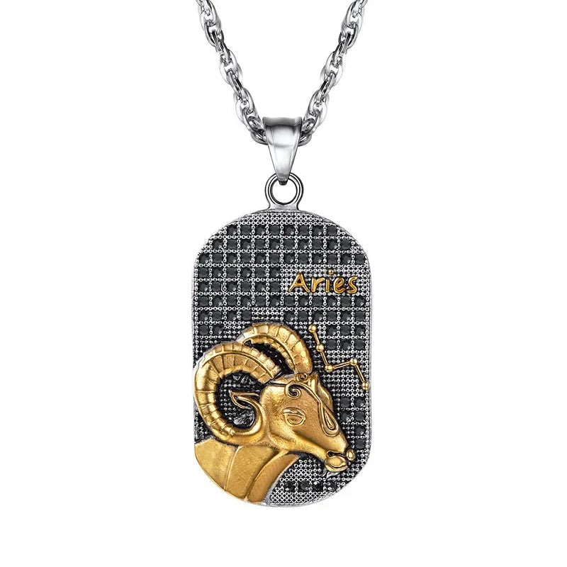 Necklace with Zodiac Sign Style Pendant