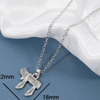 Necklace with crystal pendant of the Jewish symbol of life Chai