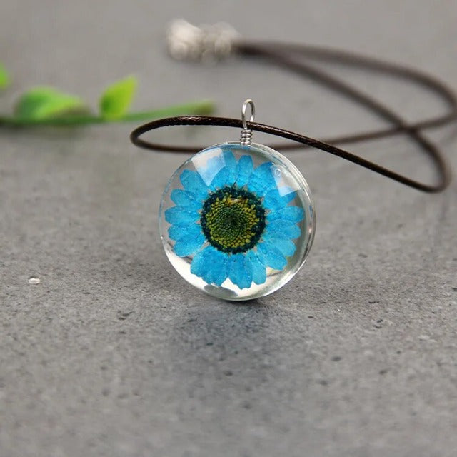 Necklace with Blown Glass Pendant Tree of Life