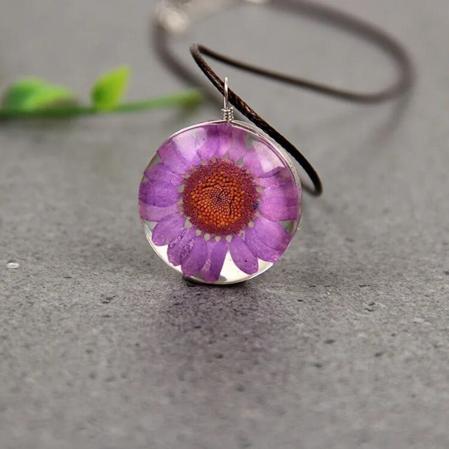 Necklace with Blown Glass Pendant Tree of Life