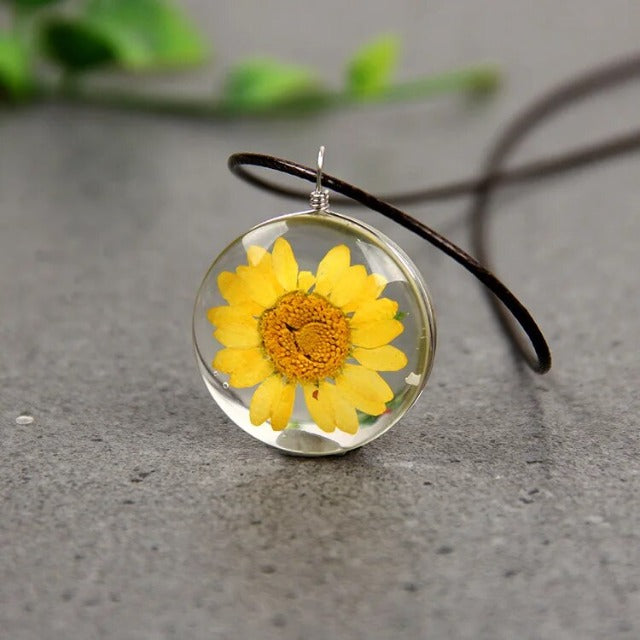 Necklace with Blown Glass Pendant Tree of Life