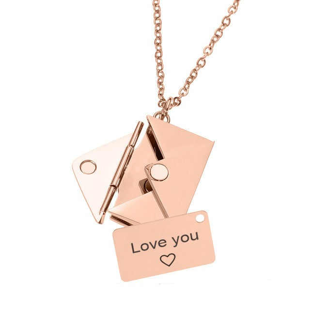 Necklace with Envelope Pendant