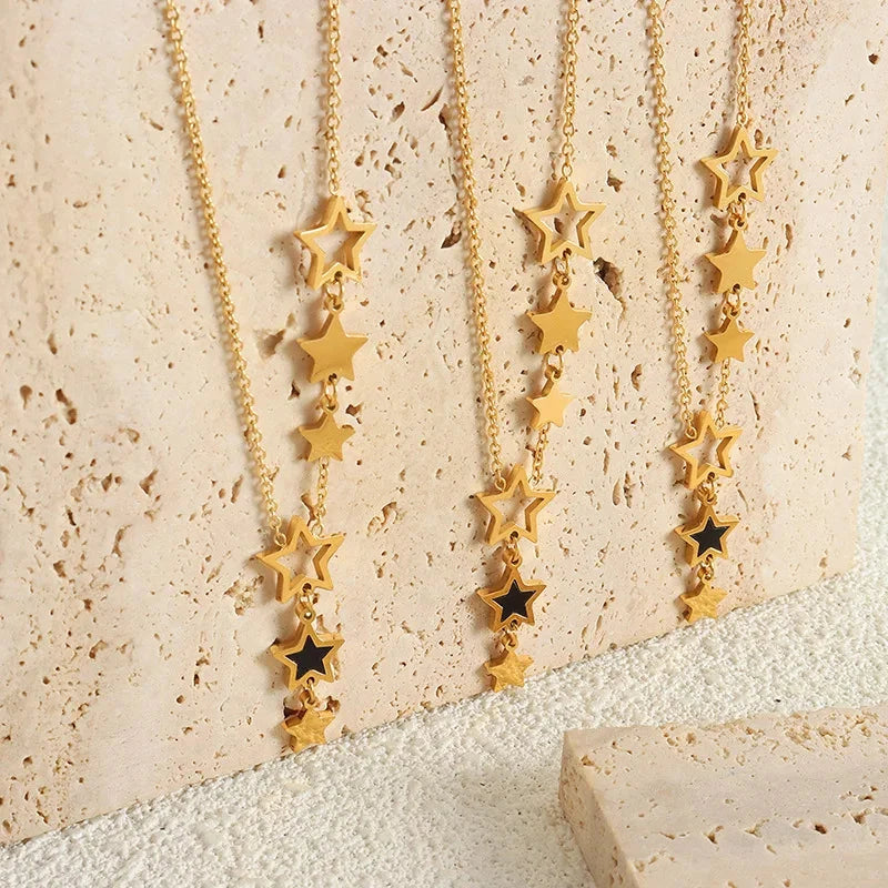Necklace with Star and Celestial Pendant