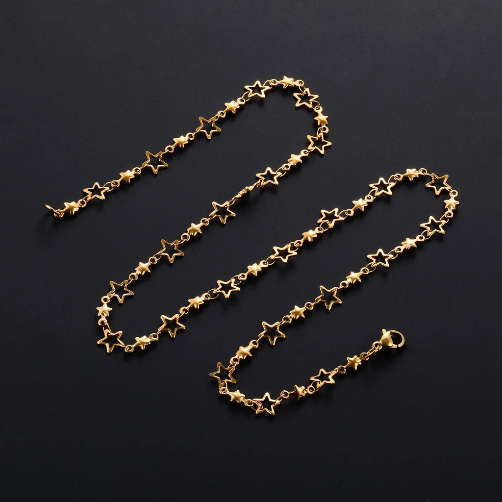 Necklace with Astrology Star Pendant for Men or Women gold