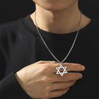 Necklace with Silver Star of David Pendant