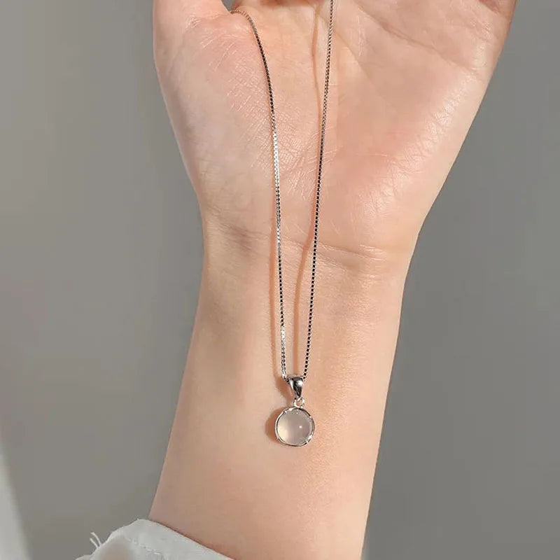 Necklace with Moonstone Fertility Pendant for Women