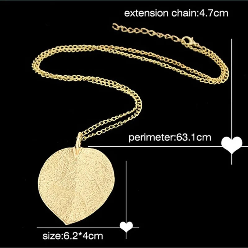 Necklace with Autumn Leaf Pendant