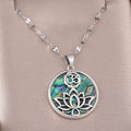 Necklace with Lotus Flower Pendant