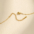 Necklace with Rotating Zircon Flower Pendant Anti-Stress