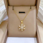 Necklace with Crystal Snowflake Pendant