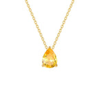 Necklace with Water Drop Pendant in Zircon Birthstone