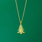 Necklace with Winter Fir Pendant gold
