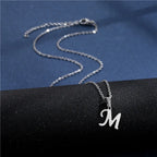 Personalized necklace with initial pendant m