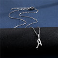 Personalized necklace with initial pendant a