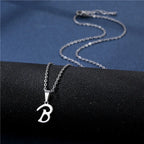 Personalized necklace with initial pendant b
