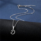 Personalized necklace with initial pendant d