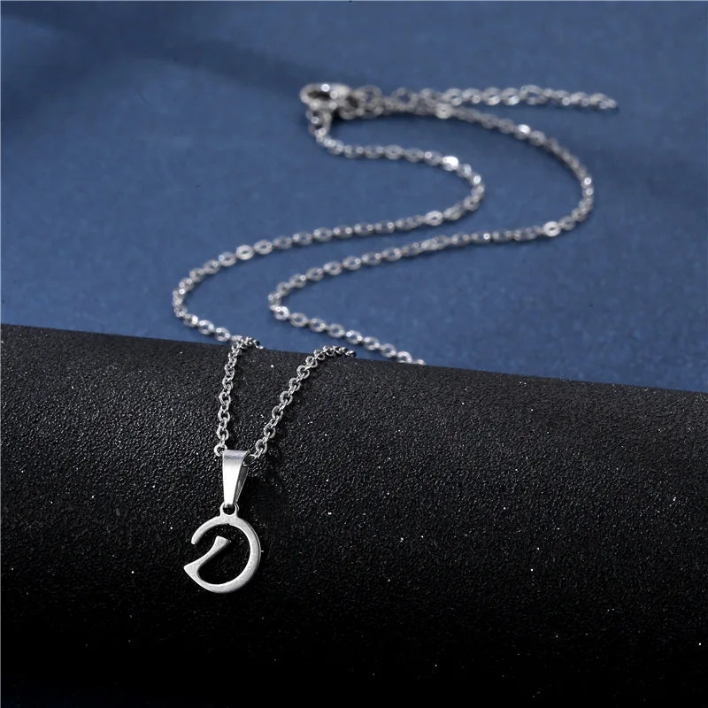 Personalized necklace with initial pendant d