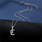 Personalized necklace with initial pendant e