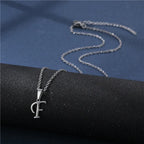 Personalized necklace with initial pendant f
