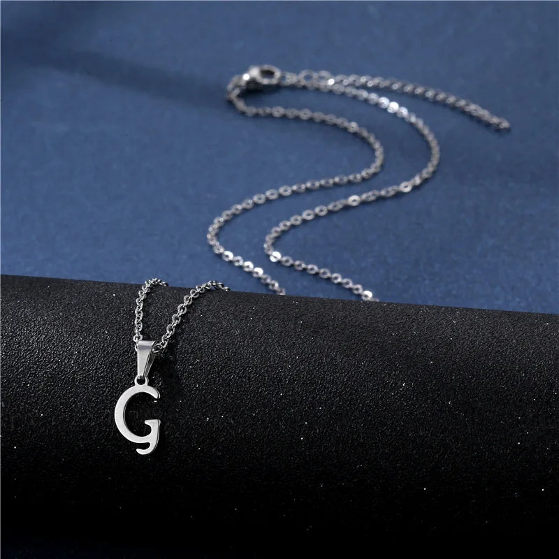 Personalized necklace with initial pendant g