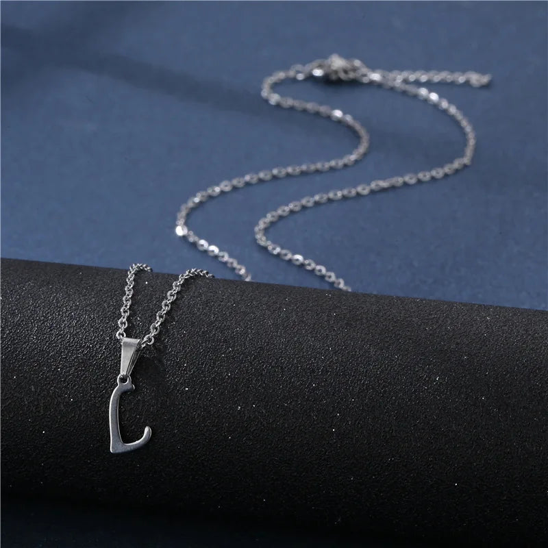 Personalized necklace with initial pendant l