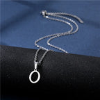 Personalized necklace with initial pendant o