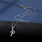 Personalized necklace with initial pendant p