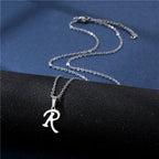 Personalized necklace with initial pendant r