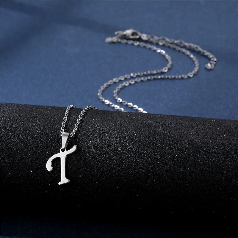 Personalized necklace with initial pendant t