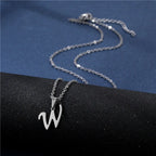 Personalized necklace with initial pendant w