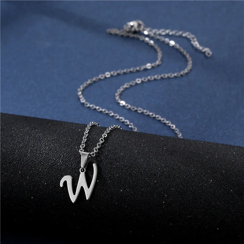 Personalized necklace with initial pendant w